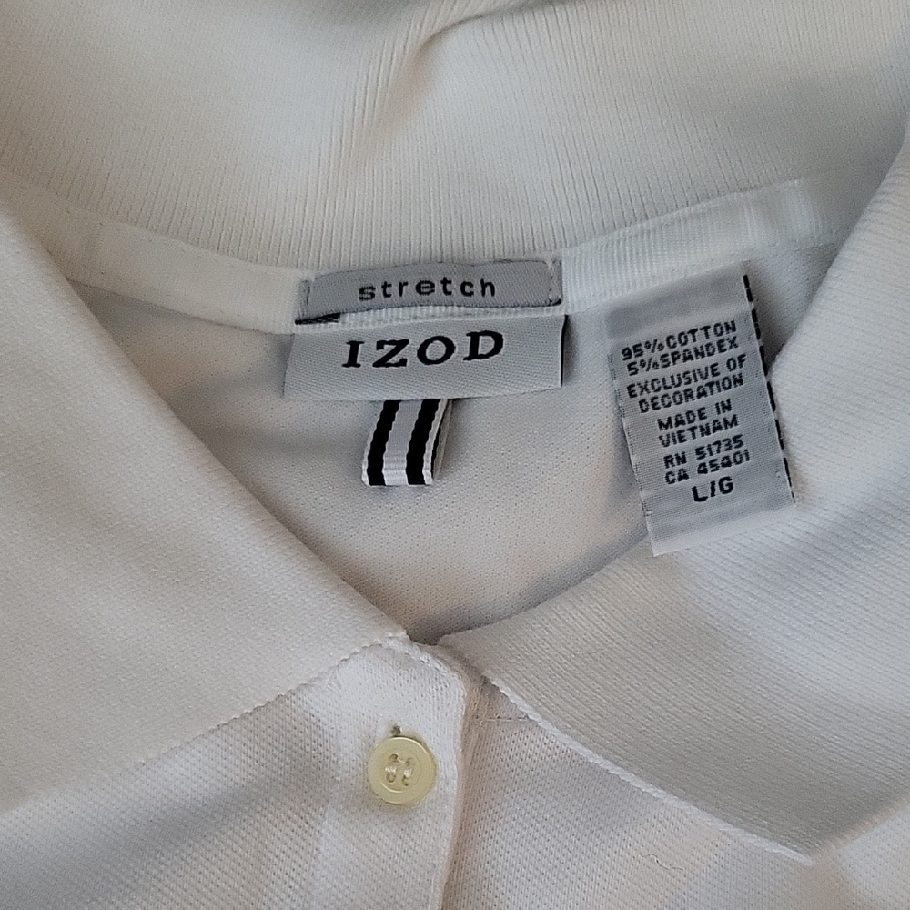 IZOD Women white Polo Shirt - Picture 2 of 4